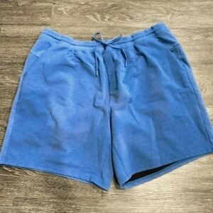 Athletic Works blue drawstring sweat shorts lined sleeper shorts 2XL